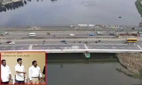 ரூ.60 கோடி மதிப்பீட்டில் ஒக்கியம் மடுவில் கட்டப்பட்டுள்ள நான்கு வழி சாலைப் பாலம்: மு.க.ஸ்டாலின் திறந்து வைத்தார்