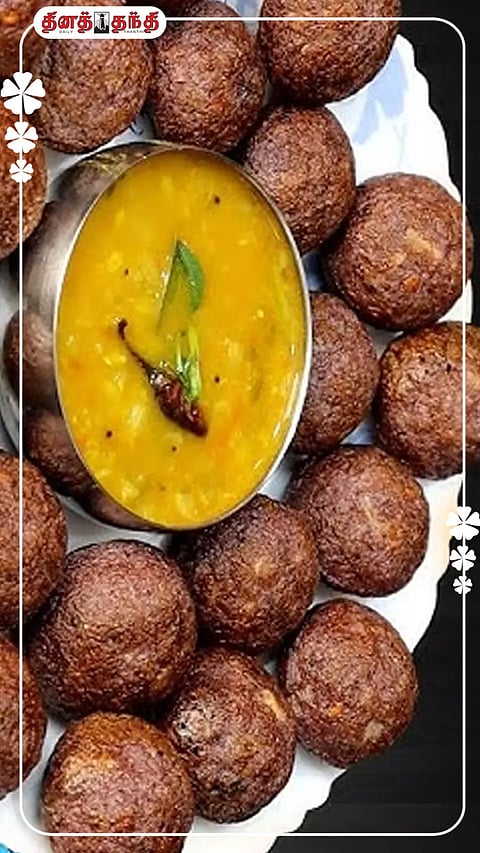 காலை டிபன்.. சுவையான சிவப்பு அரிசி வேர்க்கடலை கார பணியாரம்!