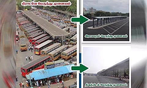 பிராட்வே பேருந்து நிலையம் மறுசீரமைப்பு: ராயபுரம், தீவுத்திடலில் இருந்து இயக்கப்படும் பேருந்துகள்: முழு விவரம்