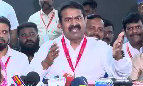 அரசு இலவசமாக வழங்கும் ரேஷன் அரிசியை அமைச்சர்கள் சாப்பிடுவார்களா.? - சீமான் கேள்வி