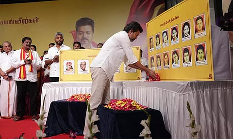 மொழிப்போர் தீரர்களின் தியாகத்தைப் போற்றுவோம் - தவெக தலைவர் விஜய்