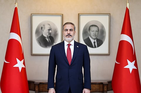 A photo of Turkish Foreign Minister Hakan Fidan