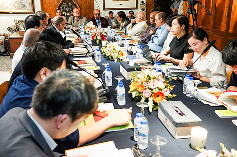 Speakers are seen at the formal launch of the book “50 Years of Bangladesh–China Relations: Achievements, Challenges & Prospects” in Baridhara, Dhaka, on Friday.