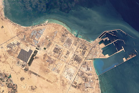 This satellite image shows the Ras Laffan industrial area in Qatar on March 6, 2026.