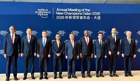 Prime Minister Tarique Rahman joins the plenary session of the World Economic Forum (WEF) in Dalian, China.