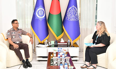 Security Adviser to the UN in Bangladesh Tess B Bresnan meets with IGP Md Ali Hossain Fakir on June 25, 2026.