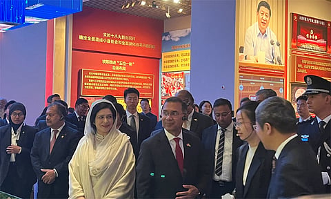 Prime Minister Tarique Rahman, accompanied by his wife, Dr Zubaida Rahman, visited the Museum of the Communist Party of China (CPC) in Beijing.