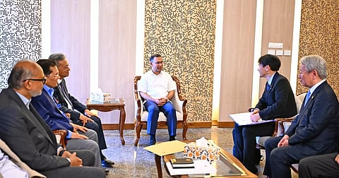 Prime Minister Tarique Rahman meets a Japanese delegation, led by Japan's Parliamentary Vice-Minister for Foreign Affairs Shimada Tomaki, on July 1, 2026.