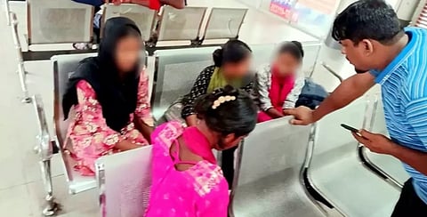 The girls were rescued from a bus counter in Sylhet on Wednesday while they were waiting to travel to Gowainghat.