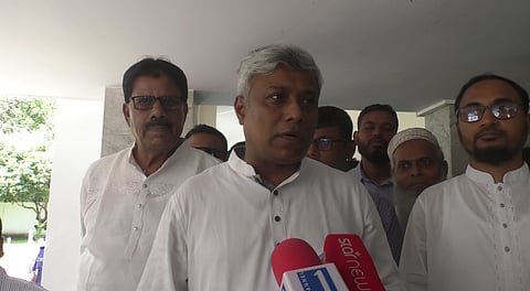 State Minister for Power, Energy and Mineral Resources Anindya Islam Amit today spoke to journalists after a views-exchange meeting with Palli Biduyt Samity officials at the circuit house, Jashore.