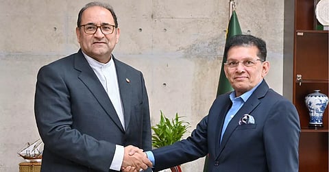 Foreign Minister Dr Khalilur Rahman meets Ambassador of the Islamic Republic of Iran to Bangladesh Jalil Rahimi Jahanabadi on July 5, 2026.