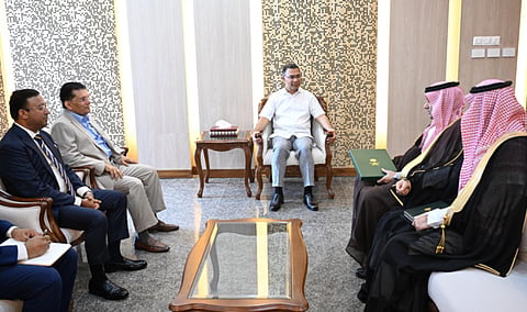 Saudi Arabian Ambassador to Bangladesh Dr Abdullah Zafer H bin Abiyah pays a courtesy call on Prime Minister Tarique Rahman on Monday.