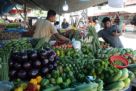 A kitchen market in the capital