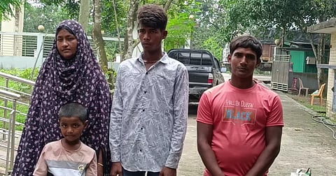Four Indian nationals who returned home on Wednesday.