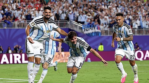 Argentina edge 10-man Switzerland in extra time, set up England semifinal