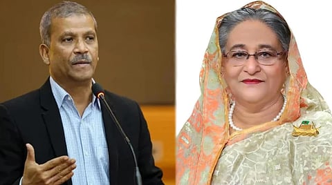 Collage of Asif Nazrul, Sheikh Hasina