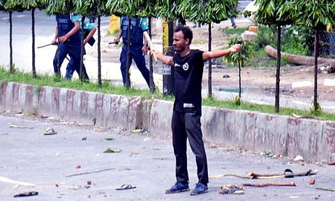 A screengrab showing the final moments of Abu Sayed