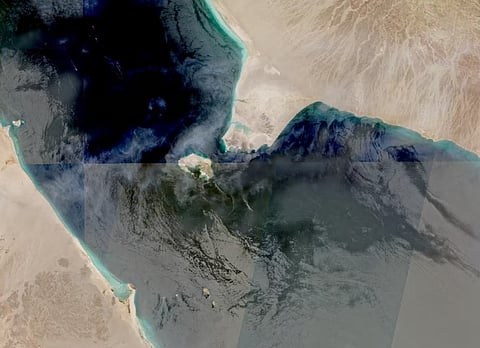 A satellite imagery shows Bab el Mandeb Strait, a key shipping waterway and the gateway to the Red Sea, as Iran threatens using Yemen's Houthi allies to shut the Bab el-Mandeb gateway to the Red Sea, in this handout picture dated July 12, 2026.
