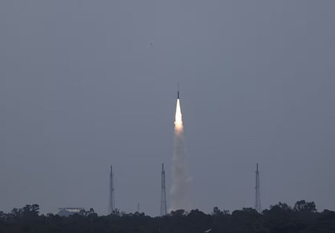 Indian space startup Skyroot Aerospace launched its Vikram-1 rocket, marking the first attempt by an Indian private company to place a satellite in orbit, from the Satish Dhawan Space Centre in Sriharikota, Andhra Pradesh, India, July 18, 2026.