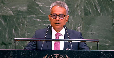 Minister for Road Transport and Bridges Shaikh Rabiul Alam speaks at the United Nations High-Level Meeting on Improving Global Road Safety
