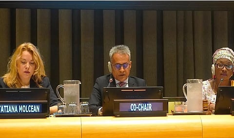 Road Transport and Bridges Minister Shaikh Rabiul Alam co-chairs a multi-stakeholder panel session at the United Nations High-Level Meeting on Improving Global Road Safety at the UN Headquarters in New York on Tuesday.