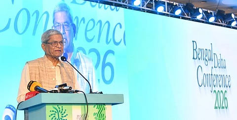 Mirza Fakhrul Islam Alamgir addresses at the inaugural session of the two-day Bengal Delta Conference 2026 organised by the Dacca Institute of Research and Analytics (DAIRA) at a city hotel on Friday.