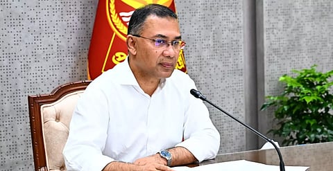 Prime Minister Tarique Rahman at a meeting on the development of the country's tea industry held at the Prime Minister's Office in the Bangladesh Secretariat