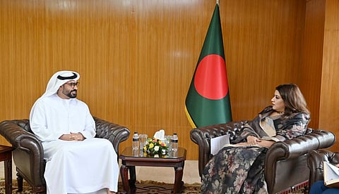 State Minister for Foreign Affairs Shama Obaed Islam meets United Arab Emirates (UAE) Ambassador to Bangladesh Abdulla Ali Abdulla Alhmoudi on Sunday