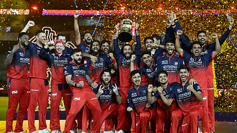 Royal Challengers Bengaluru players celebrate after winning the 2026 IPL