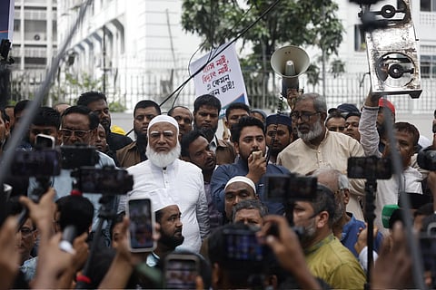 Leaders of the opposition alliance after the rally.