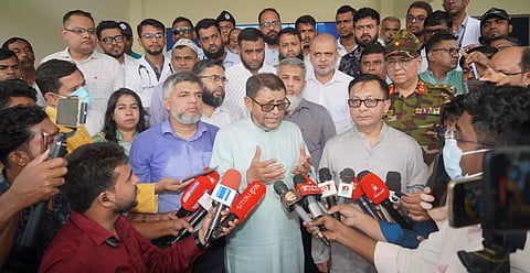 Health and Family Welfare Minister Sardar Md Sakhawat Husain inspects hospitals in Sylhet on September 4, 2026.