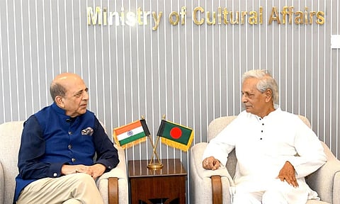 Indian High Commissioner to Bangladesh Dinesh Trivedi met Culture Affairs Minister Nitai Roy Chowdhury at the Secretariat today