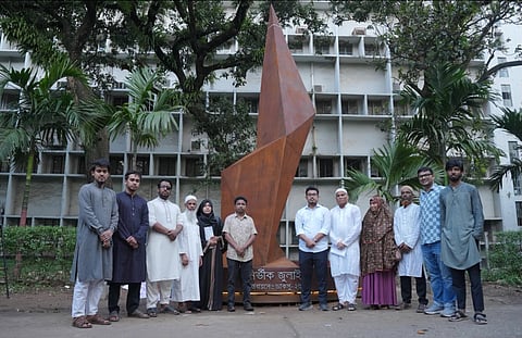 DUCSU) has been accused of constructing a permanent memorial titled ‘July Nirbhik’ on the DU campus without obtaining written approval from the university authorities.