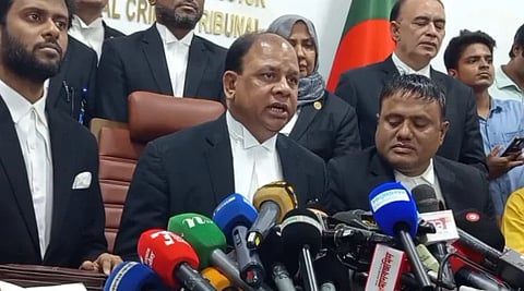 ICT Chief Prosecutor Aminul Islam briefs reporters on September 15, 2026.