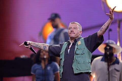 Rapper Macklemore performs during the opening ceremony of the Invictus Games, in Duesseldorf, Germany, September 9, 2023.