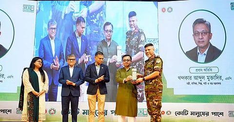 Commerce Minister Khandakar Abdul Muktadir inaugurates the “Digital Transformation of TCB” programme at TCB Bhaban in Karwan Bazar, Dhaka, on Thursday.