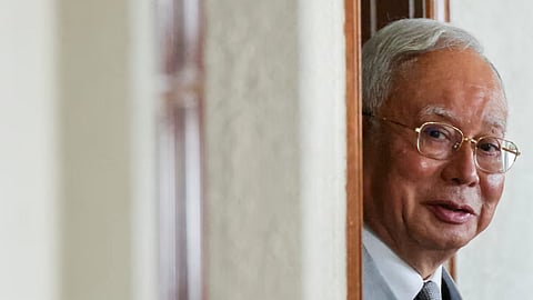 Malaysia's former Prime Minister Najib Razak, jailed for corruption in the multibillion-dollar 1MDB scandal, attends the verdict of his house arrest bid at Kuala Lumpur Courts Complex in Kuala Lumpur, Malaysia December 22, 2025.