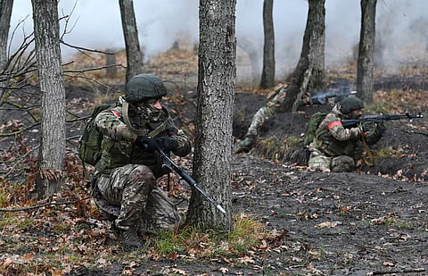 Russian service members undergo combat training at a firing range, in the course of Russia-Ukraine conflict, in Krasnodar region, Russia December 12, 2024