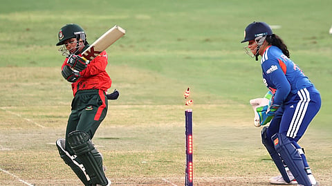 This Bangladesh's second semi-final loss to India in 11 days, following their Asia Cup defeat on September 10.