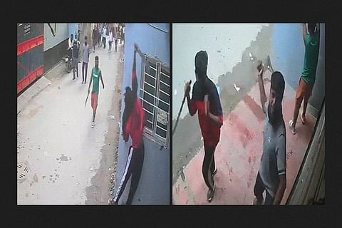 Screengrab shows attackers vandalising the building in the capital's Adabor.