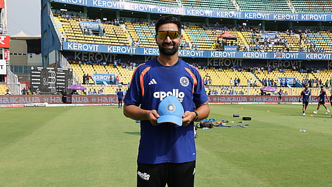 India pacer Auqib Nabi.