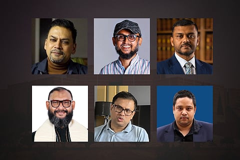A collage of public figures reacting to the BNP’s decision to ask lawmaker Ferdousi Ahmed Mishti to resign over the RADDA MCH-FP Centre attack and demolition.