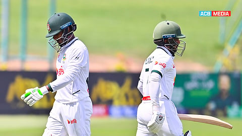 Tanzid Hasan (L) blazed to 83 off 71 balls, with eight fours and four sixes, before edging a delivery outside off stump from Ismat Alam to the wicketkeeper.