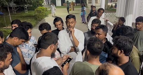 NCP Chief Coordinator Nasiruddin Patwary at Lalon Akhra in Kushtia, where he was allegedly attacked by a group of unidentified people on 4 October.