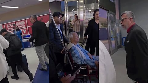 Yunus, who was seated in a wheelchair, was accompanied by an associate when two or three men approached and heckled him.