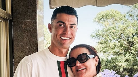 Cristiano Ronaldo with his sister Elma Aveiro.