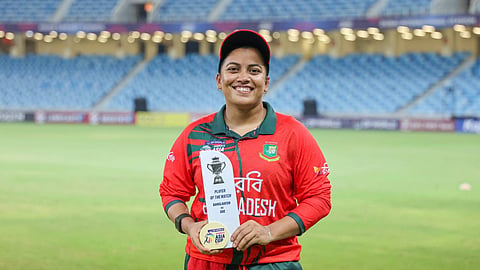 Bangladesh's off-spinner Nahida Akter.