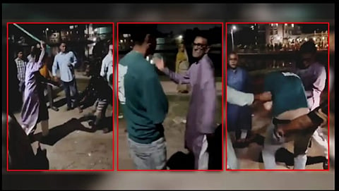 Screengrabs show Moniruzzaman Khan Faruk, convener of the Barishal metropolitan unit of the Bangladesh Nationalist Party (BNP), and his associates, assaulting suspected drug users on October 20.