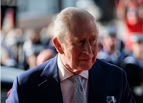 Britain's King Charles arrives at the Senedd to attend the ceremonial opening of the Seventh Senedd, in Cardiff, Wales, Britain October 15, 2026.
