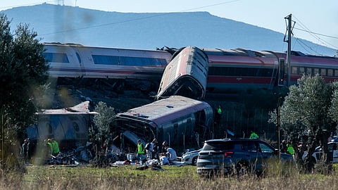 Two trains collided in the Toledo town of Urda